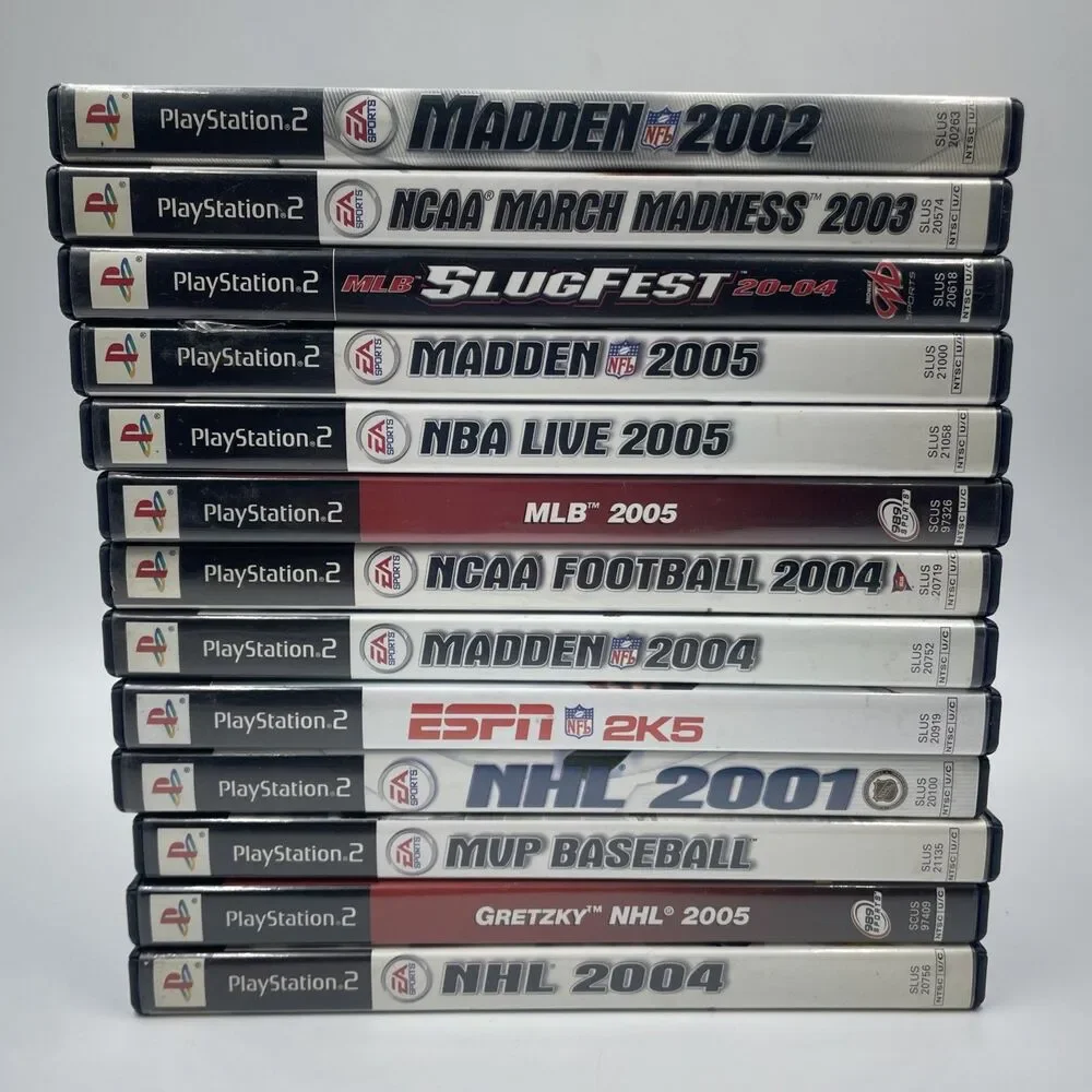 PS 2 Sports Mega Lot -13 Games- ESPN 2K5/ MVP Baseball Madden++🏈⚾️🏒